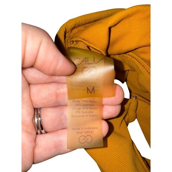 CALIA Made to Play Essential Ribbed Sports Bra: BRONZED TOPAZ Womens Medium - Picture 3 of 6